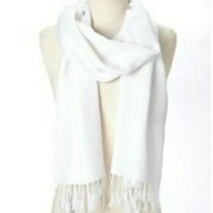 NEW White Solid Pashmina Women's Scarf